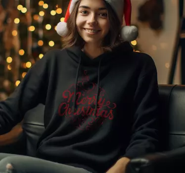 Bubble with Merry Christmas text Christmas sweatshirt - TenStickers