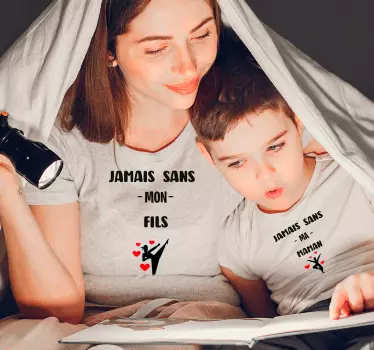 Mother and daughter t-shirt cherished family times - TenStickers