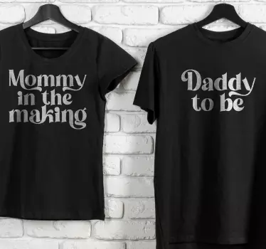 Mother and daughter t-shirt mommy daddy reveal - TenStickers