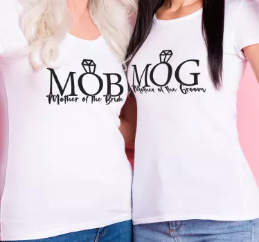 Mother Bride Groom Duo Mother daughter shirt - TenStickers