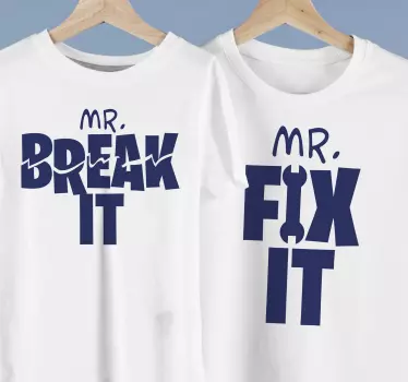 Mr. fix it father and son t-shirts - TenStickers