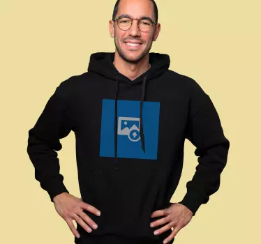 Personalised hoodie with text and image - TenStickers