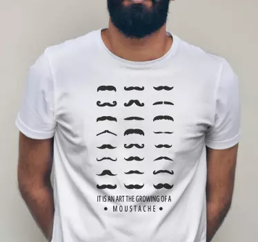 Poirot Moustache t-shirt - TenStickers