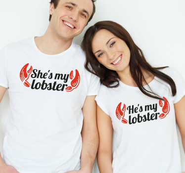 She is my lobster  design matching t shirts for couples - TenStickers