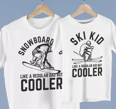 Snowboard dad Father  and son matching shirts - TenStickers