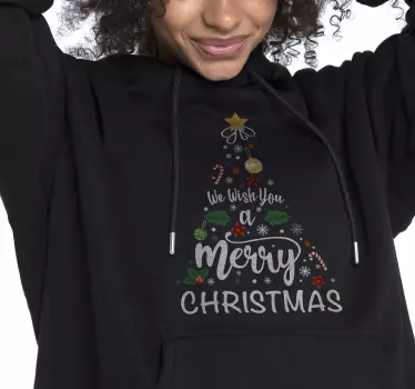 Tree with ornaments Christmas sweatshirt - TenStickers