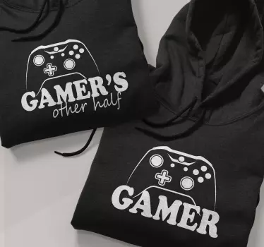 Video gamers couple hoodies - TenStickers