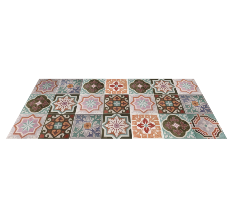 Piastrelline Siciliane mosaic vinyl rug - TenStickers