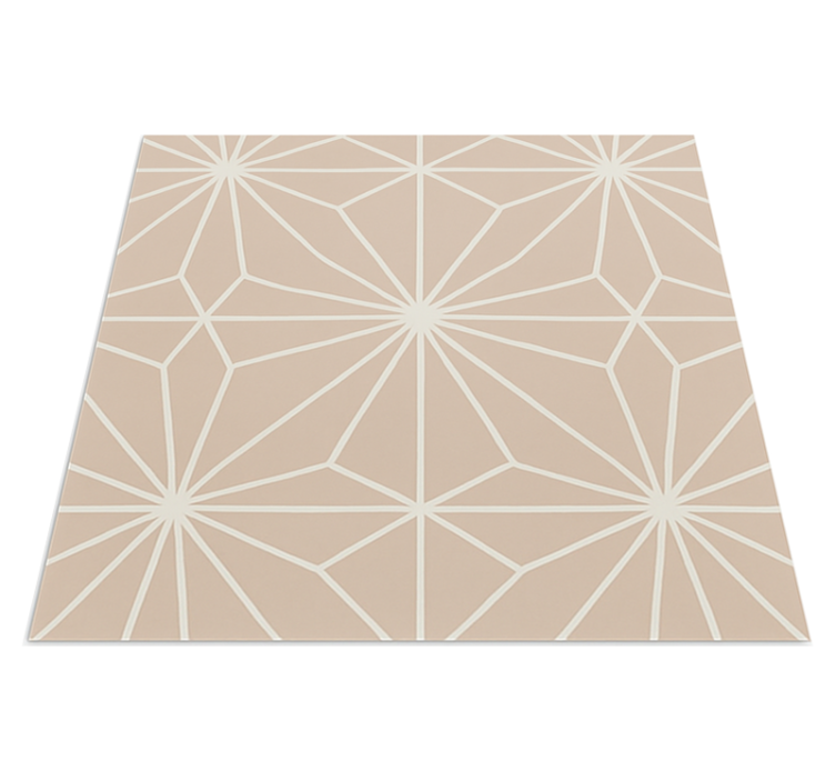 Kitchen vinyl rug with beige star pattern - TenStickers