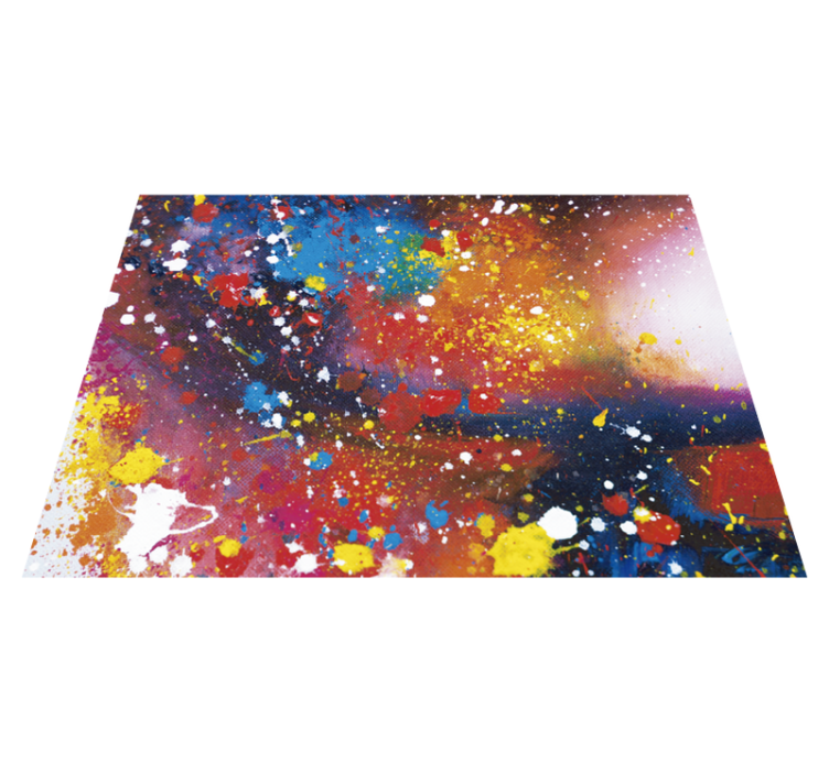Abstract Paint Splash modern rug - TenStickers