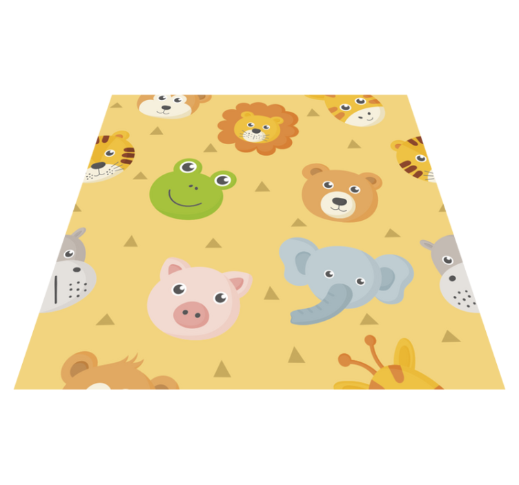 Colorful Animal Play Area kids rug - TenStickers
