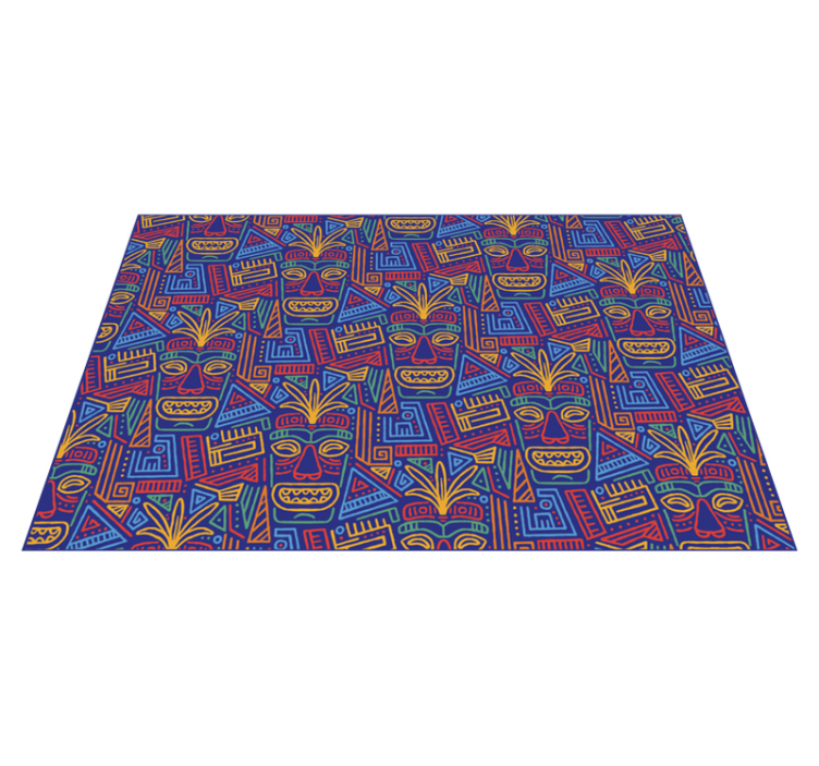 Colorful Mandala Pattern Overlay ethnic carpet - TenStickers