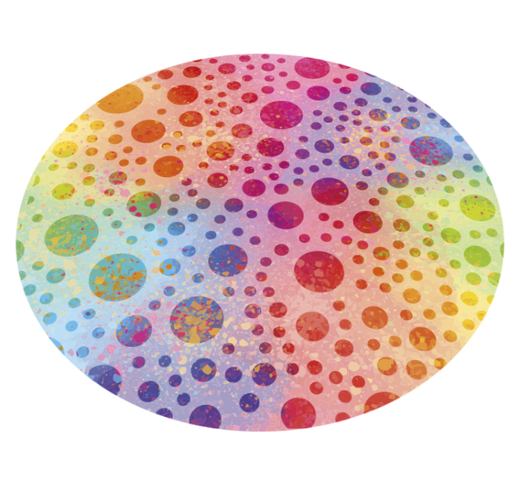 Vibrant Spotty Round Arrangement circular vinyl rug - TenStickers