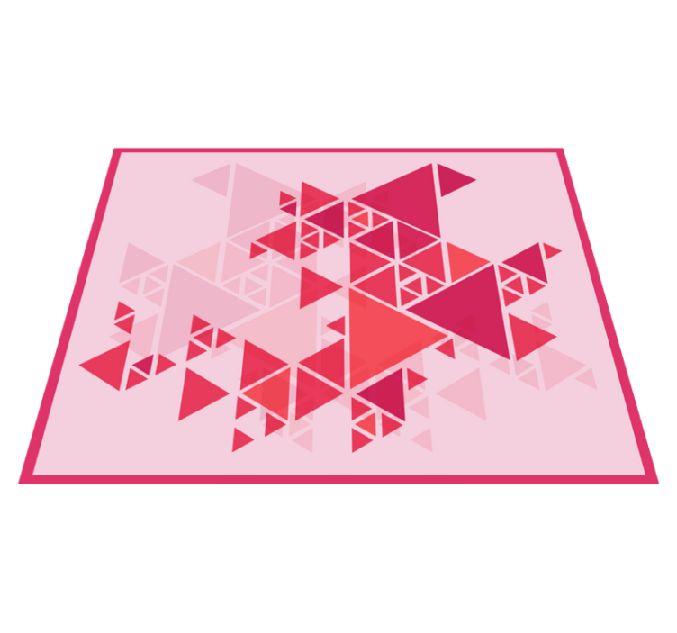 Geometric Pink Overlapping Triangles - TenStickers