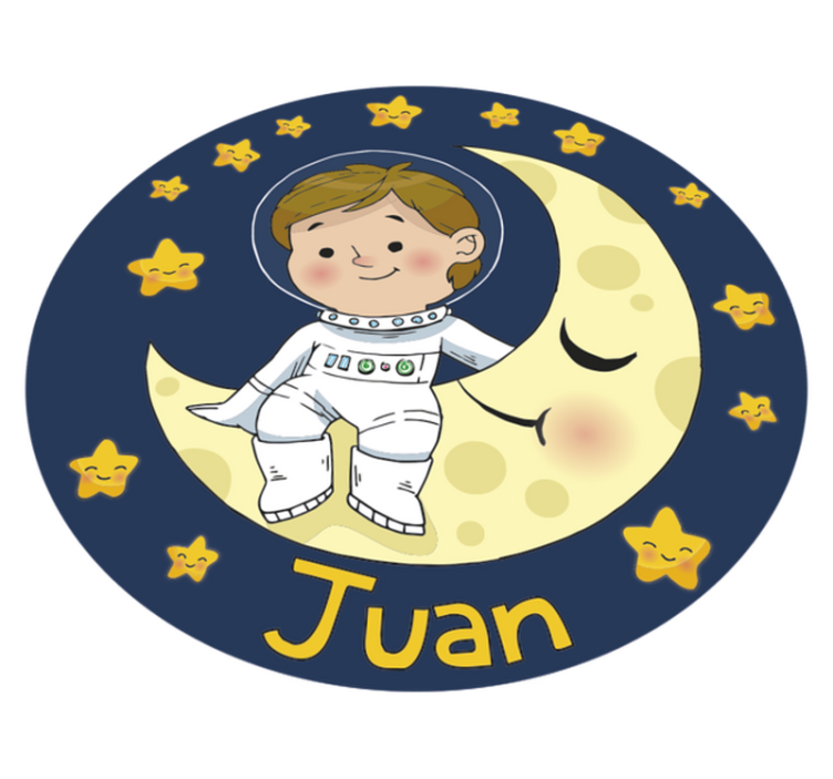 Astronaut in Space Circular Custom Floor Mat - TenStickers
