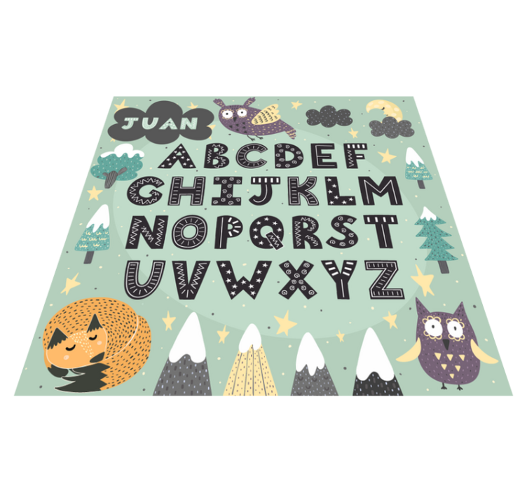 Alphabet Learning Decor custom floor mat - TenStickers