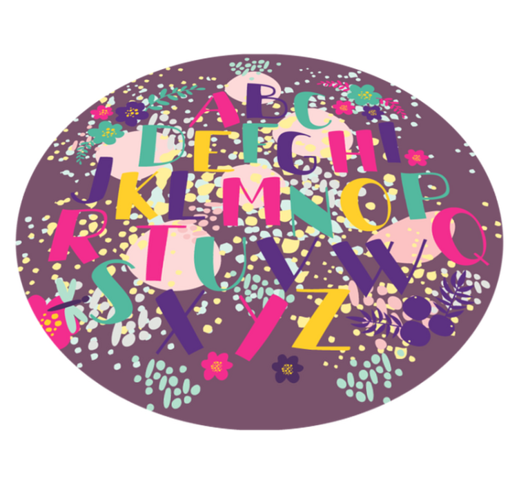 Alphabetical Educational Disc bedroom rug - TenStickers
