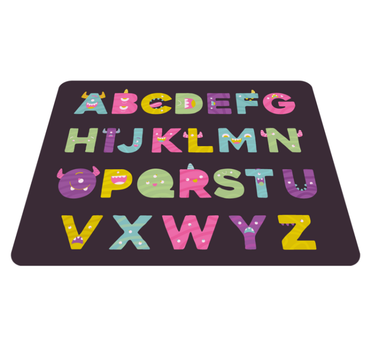 Alphabet Educational Design bedroom rug - TenStickers