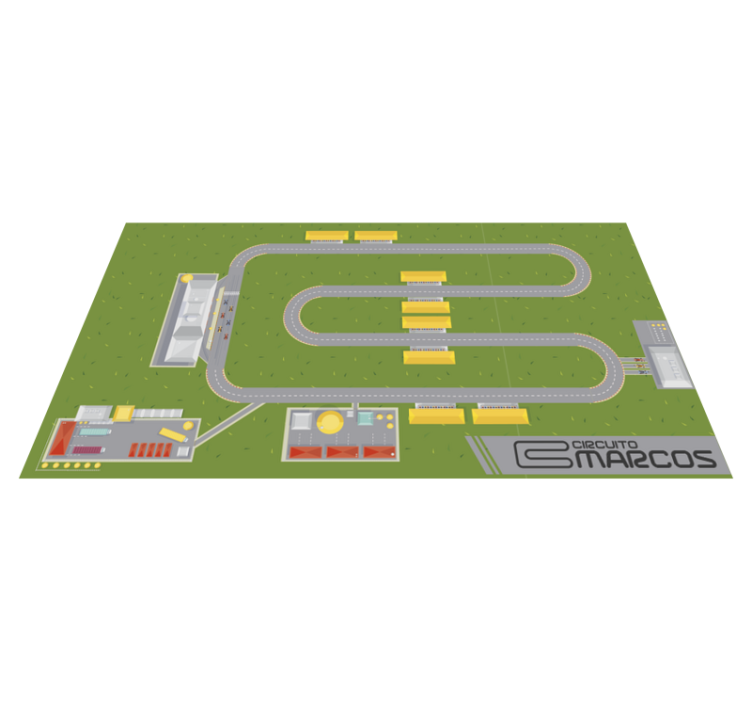Racetrack Playground custom vinyl rug - TenStickers