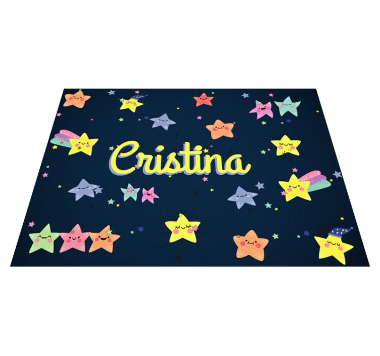 Personalized Starry custom vinyl rug - TenStickers