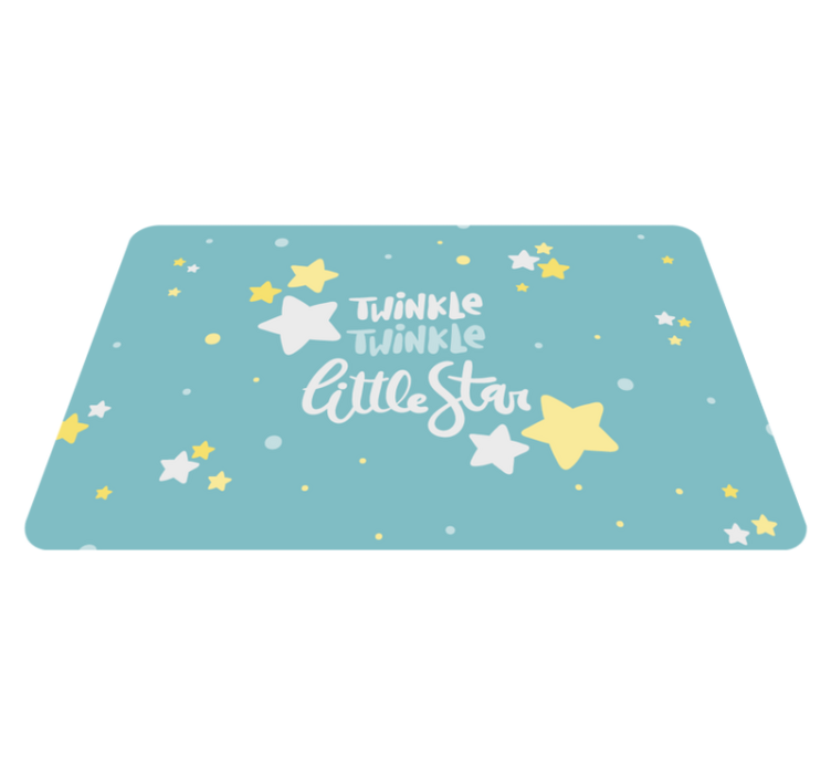 Wonderful star twinkles vinyl rug - TenStickers