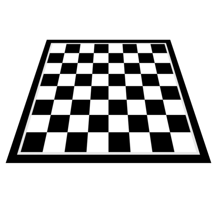 Stunning chessboard kids vinyl rug - TenStickers