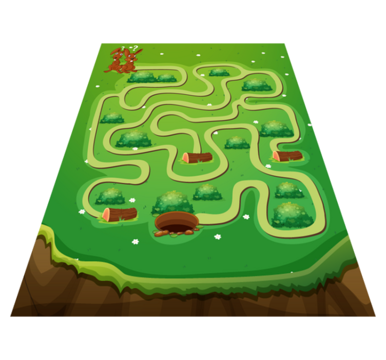Playful Pathway game vinyl rug - TenStickers