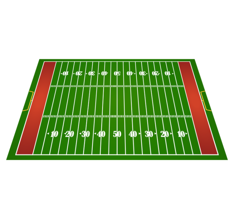 Vinyl rug amercian football field - TenStickers