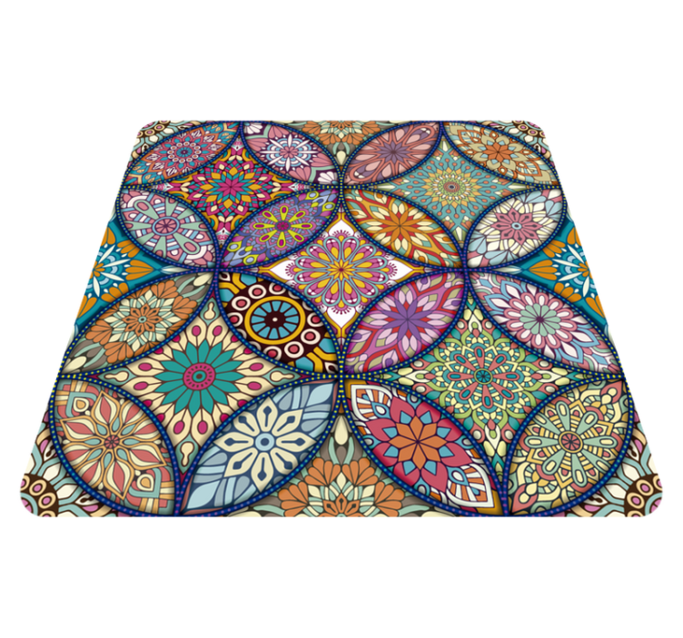 Mandalas full color vinyl rug - TenStickers