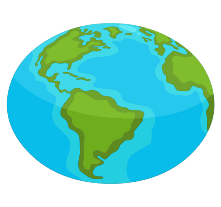 Learning Global Map world map vinyl rug - TenStickers