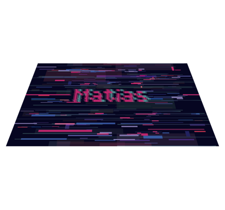 Modern glitch carpet with name - TenStickers