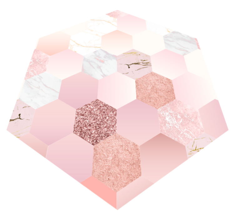 Modern hexagonal carpet pink texture - TenStickers