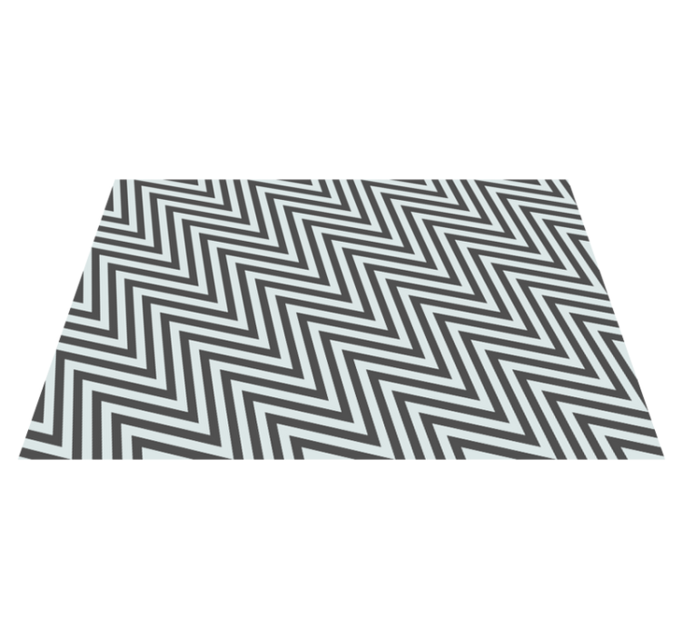 Stunning nordic style zig zag vinyl rug - TenStickers