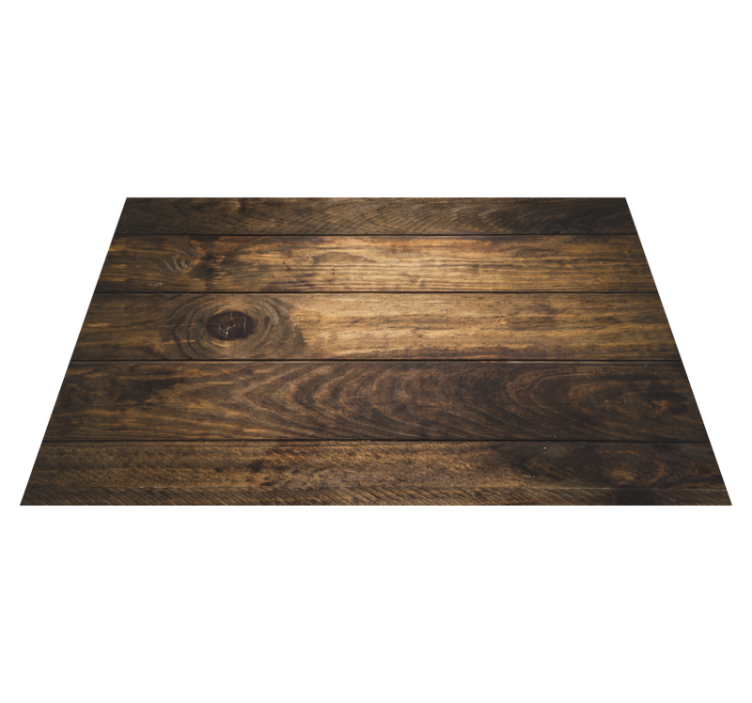 Stunning brown wooden planks wood effect vinyl rug - TenStickers