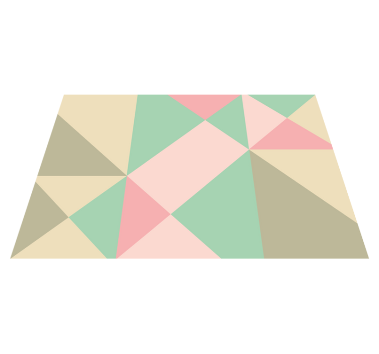 Wonderful soft colors geometric vinyl rug - TenStickers
