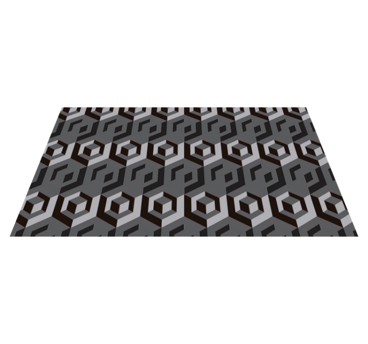 Geometric Kitchen Surface geometric vinyl rug - TenStickers