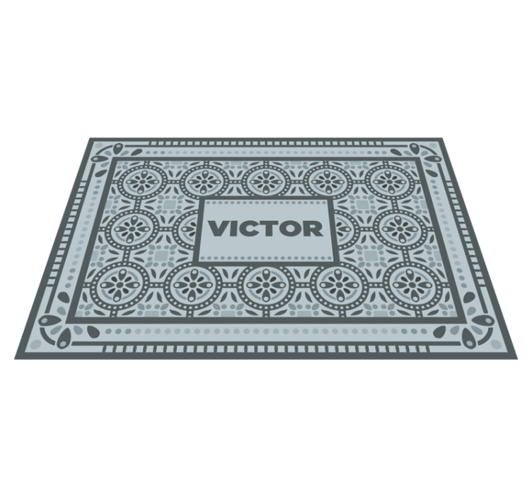 Personalized Mosaic custom vinyl rug - TenStickers