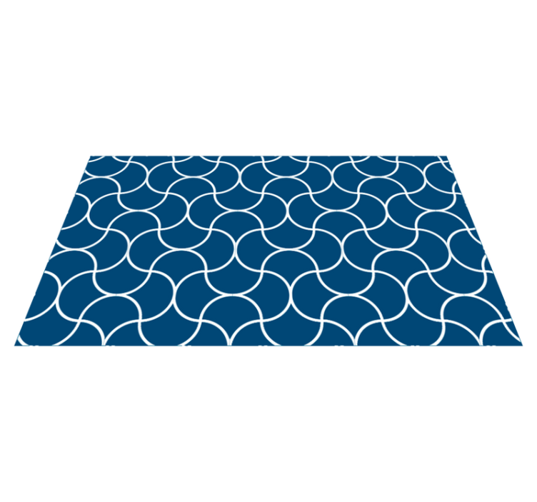 Geometric Wave Pattern bathroom vinyl rug - TenStickers