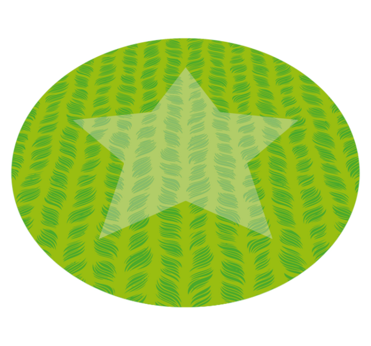 Circular Star Pattern kids vinyl rug - TenStickers