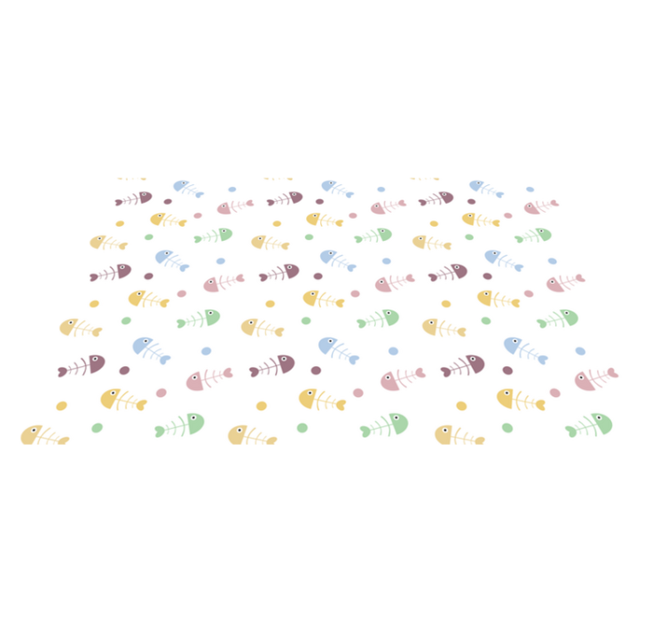 Colorful Fish Illustration kids vinyl rug - TenStickers