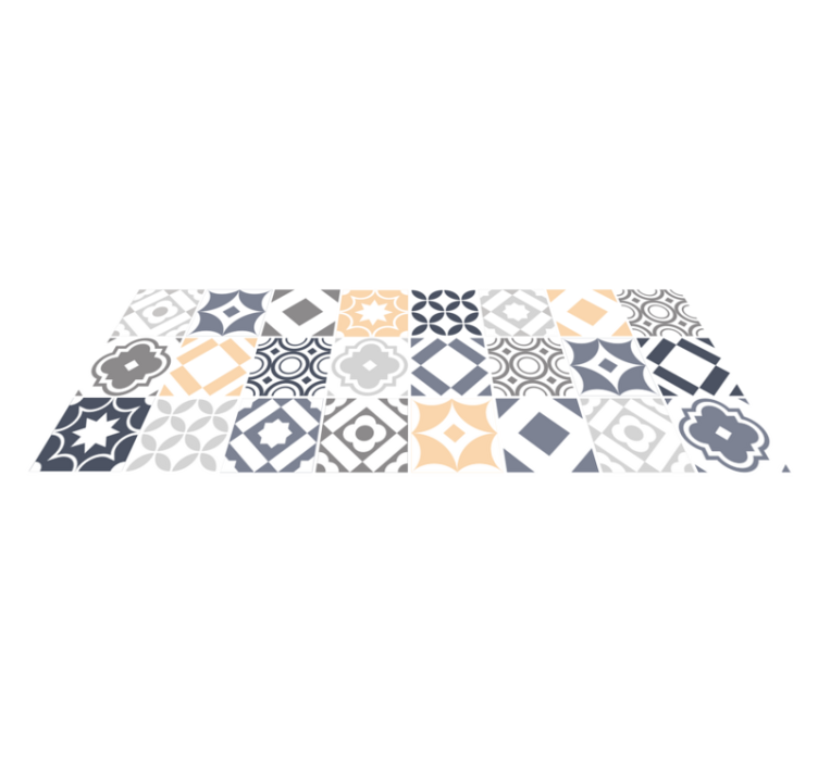 Bathroom vinyl rug tiles motif - TenStickers