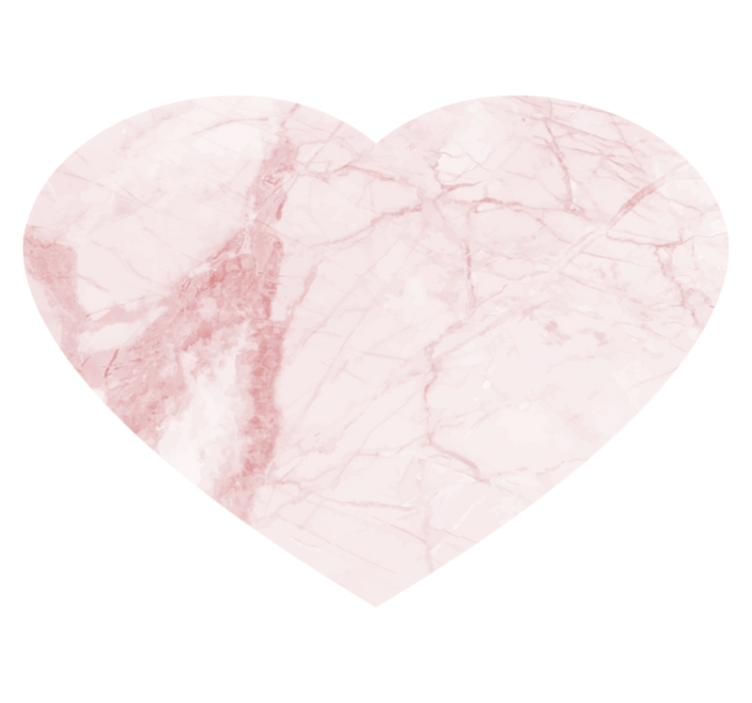 Marbled Heart marble vinyl rug - TenStickers