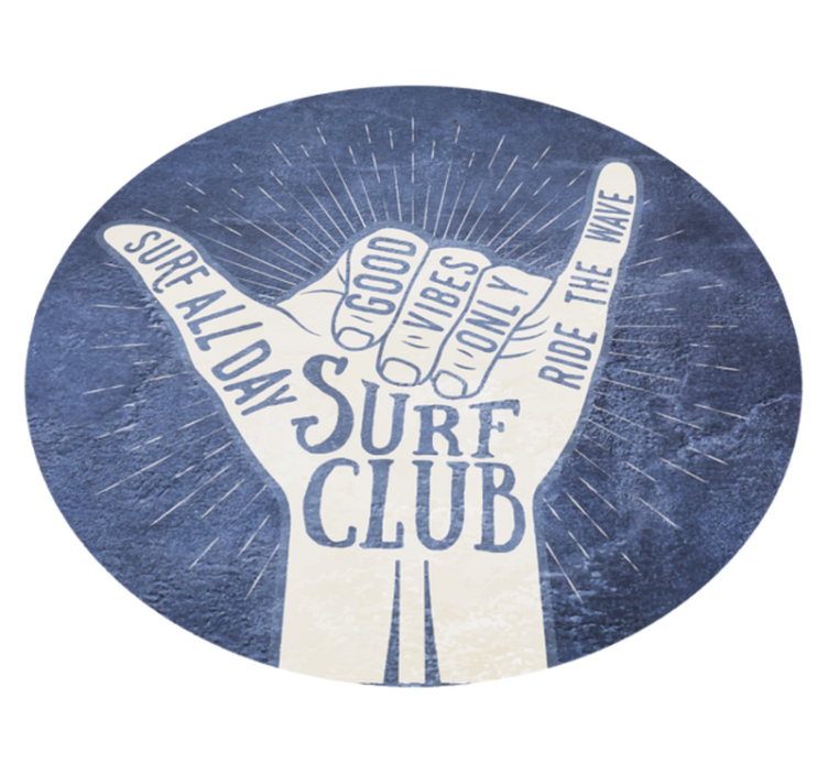 Surf Club Emblem custom rug - TenStickers