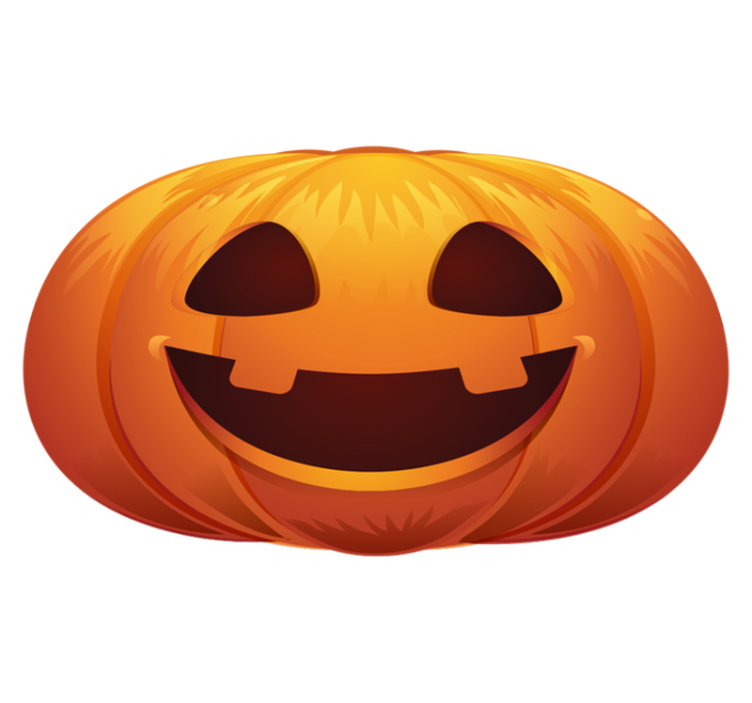 Pumpkin Face halloween vinyl rug - TenStickers