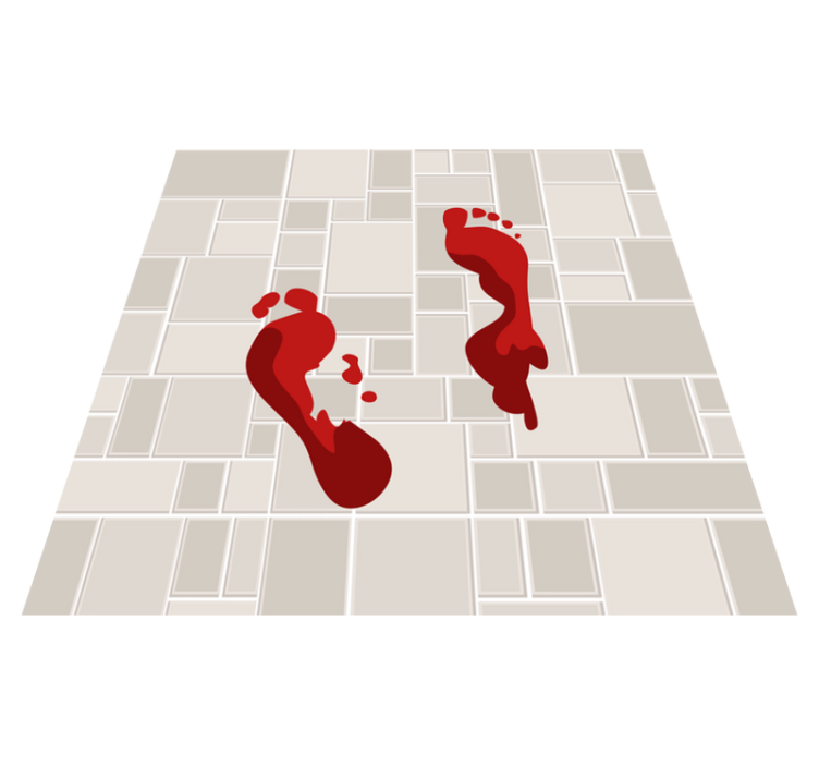 Footprint Trail halloween vinyl rug - TenStickers