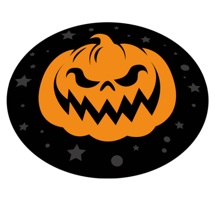 Spooky Pumpkin halloween vinyl rug - TenStickers