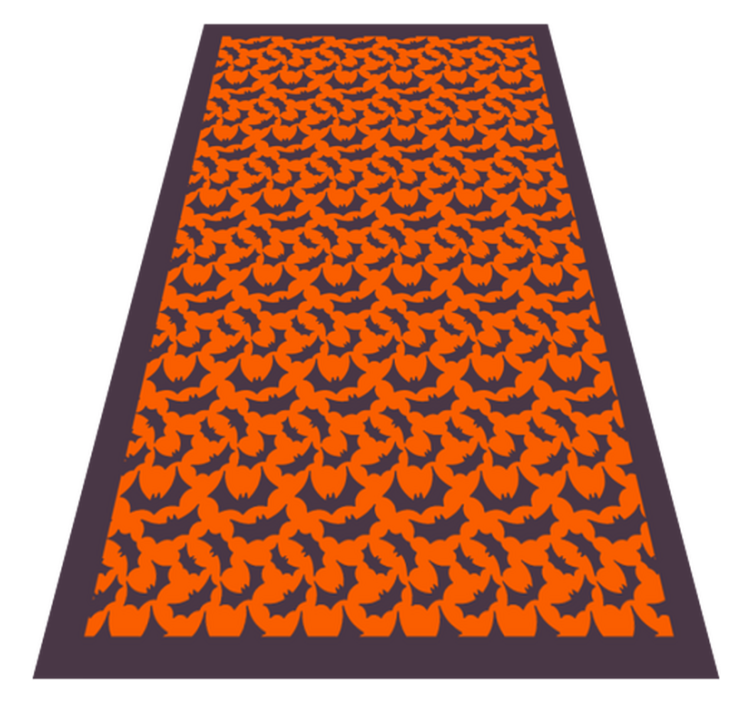 Ornate Feline Motif animal print vinyl rug - TenStickers