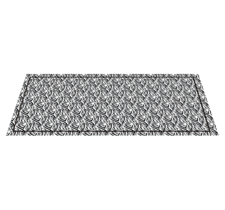 Zebra Twists animal print vinyl rug - TenStickers