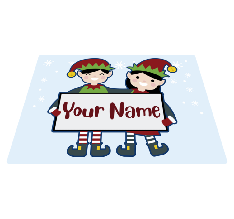 Personalized Elves custom vinyl rug - TenStickers