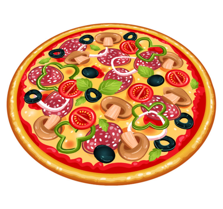 Delicious pizza slice kitchen vinyl rug - TenStickers